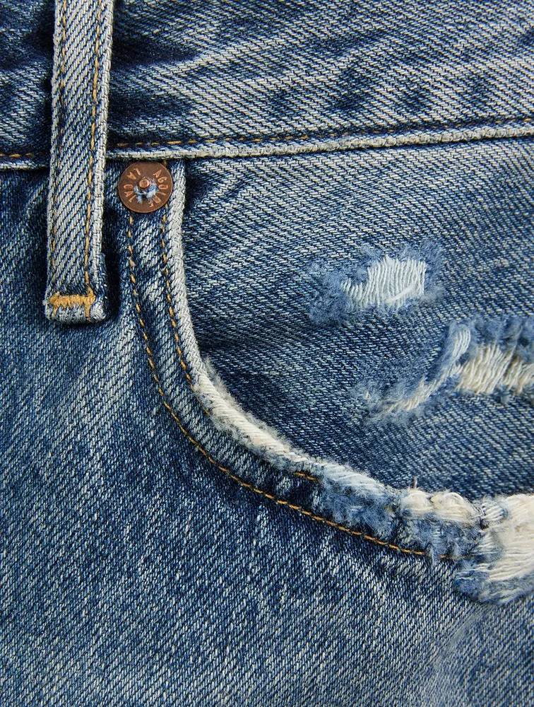 Riley High-Rise Straight-Leg Cropped Jeans