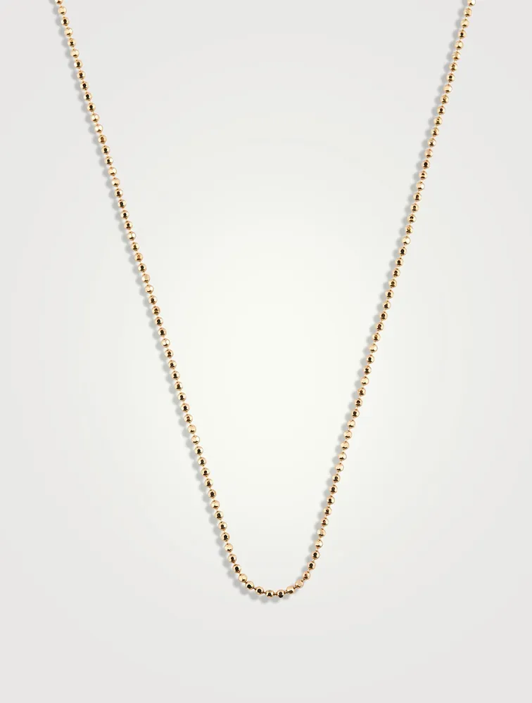 14K Gold Faceted Chain Necklace