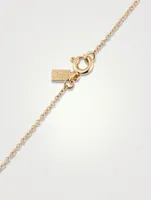 14K Gold Lock And Key Necklace With Diamonds