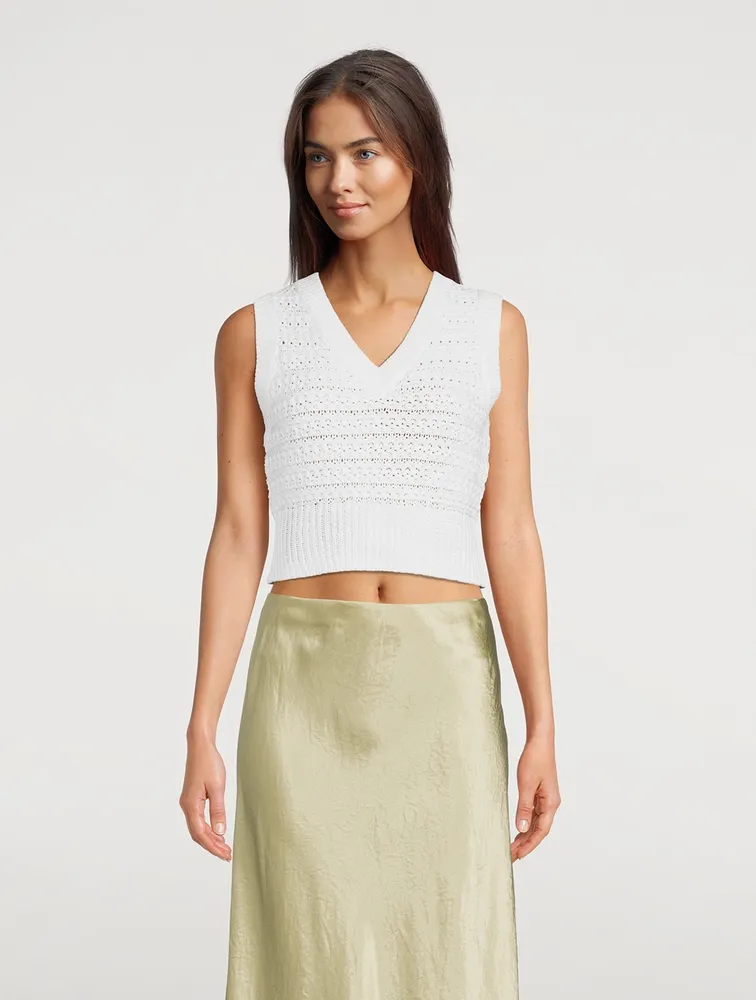 Tuck Stitch Organic Cotton Vest