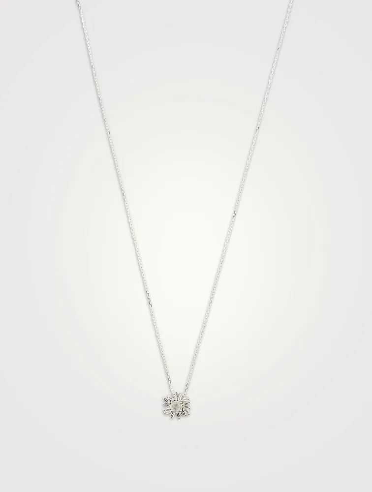 One-Of-A-Kind 18K White Gold Pendant Necklace With Diamonds