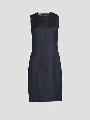 Reversible Wool Double-Face Sheath Dress