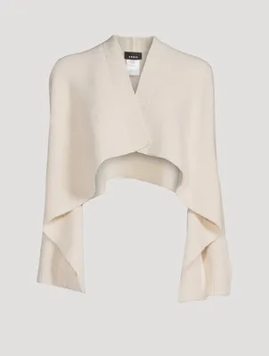 Cropped Bouclé Cape