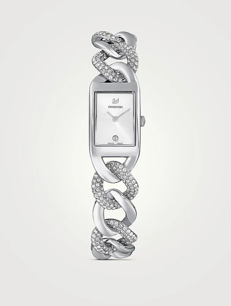 Cocktail Pavé Crystal Bracelet Watch