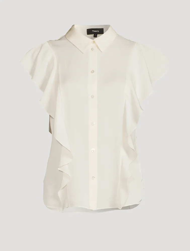 Ruffled Silk Georgette Blouse