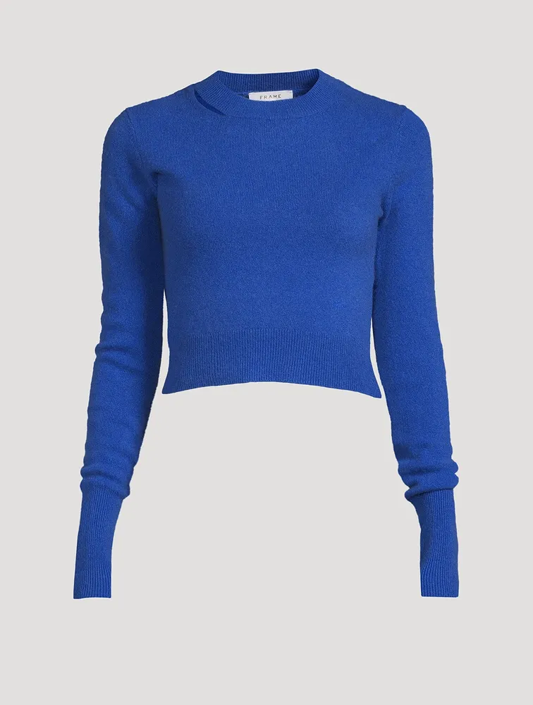 Cut-Out Crewneck Sweater