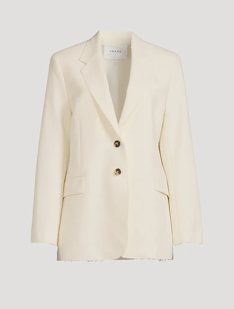 Oversized Raw-Edge Blazer