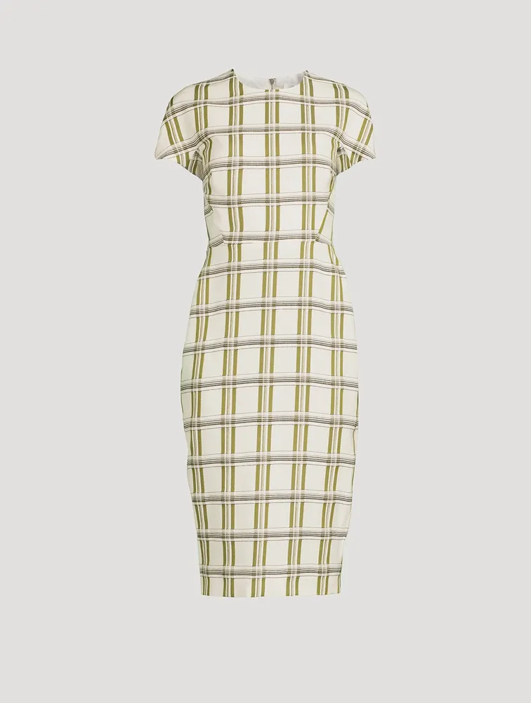 Sheath Dress Check Print