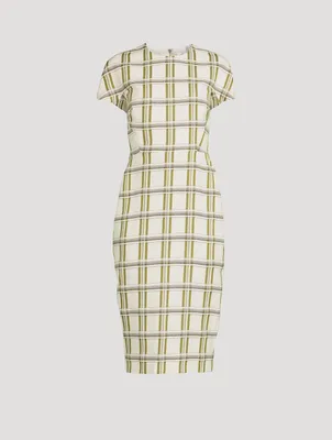 Sheath Dress Check Print