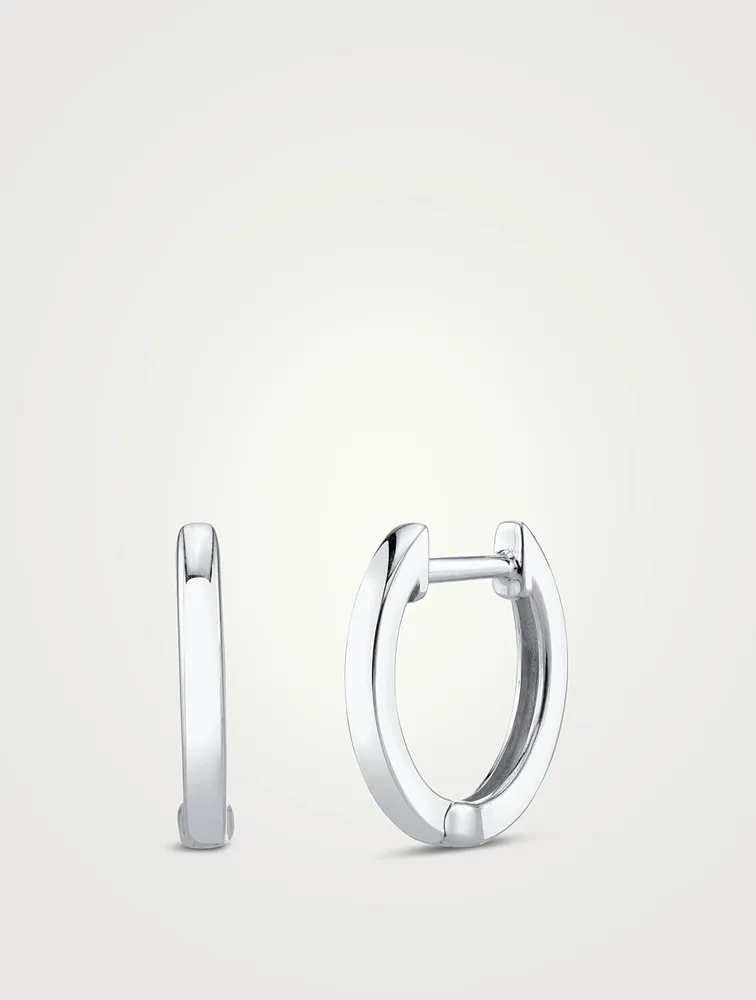 18K Gold Classic Huggie Hoop Earrings