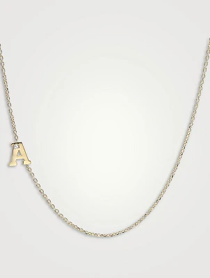Love Letter 14K Gold A Necklace With Diamonds