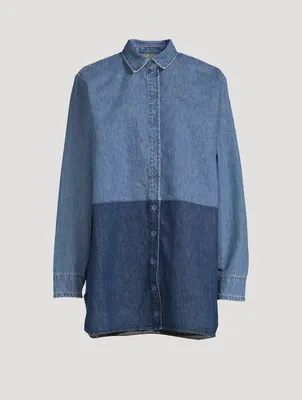 Le Artiste Two-Tone Denim Shirt