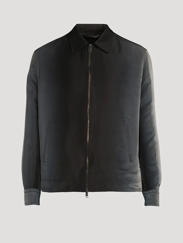 Bowie Silk And Cotton Zip Jacket