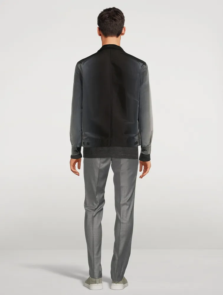Bowie Silk And Cotton Zip Jacket