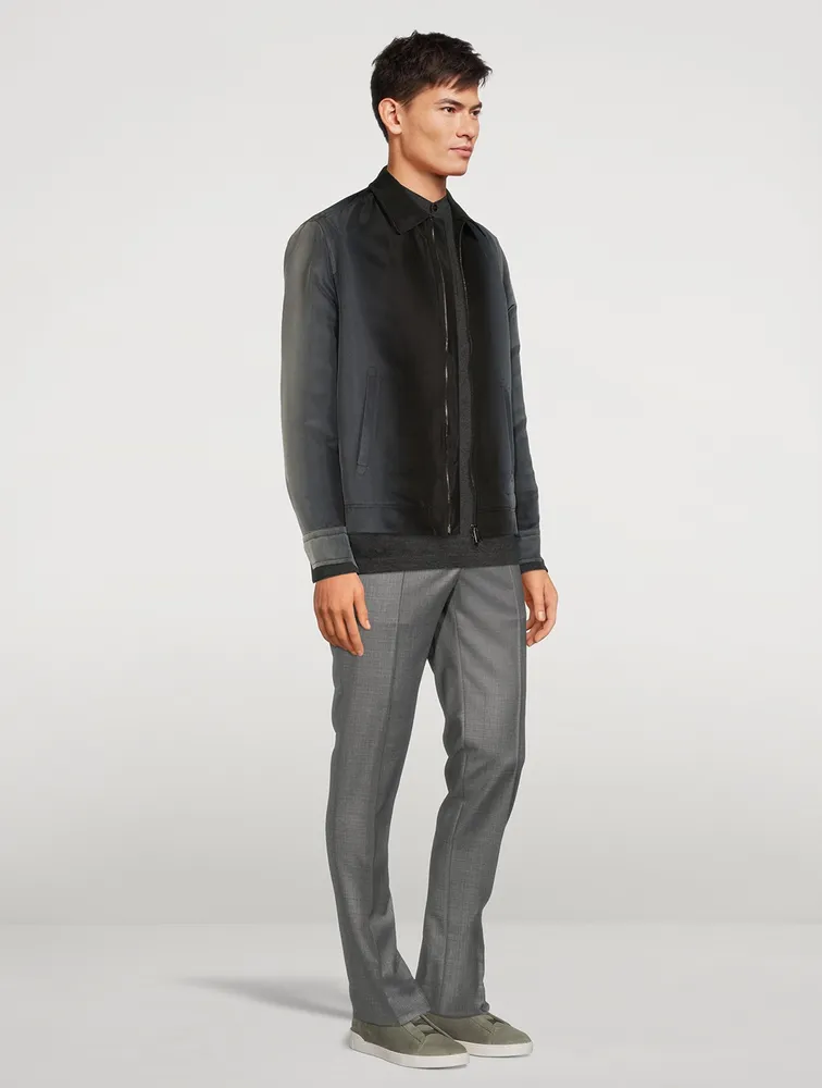 Bowie Silk And Cotton Zip Jacket