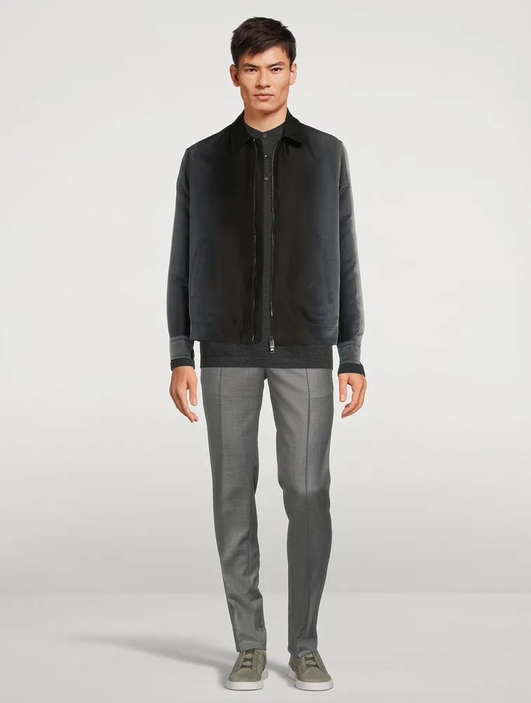 Bowie Silk And Cotton Zip Jacket