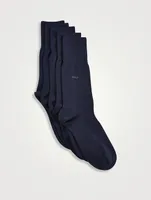 5-Pack Bamboo Stretch Logo Socks