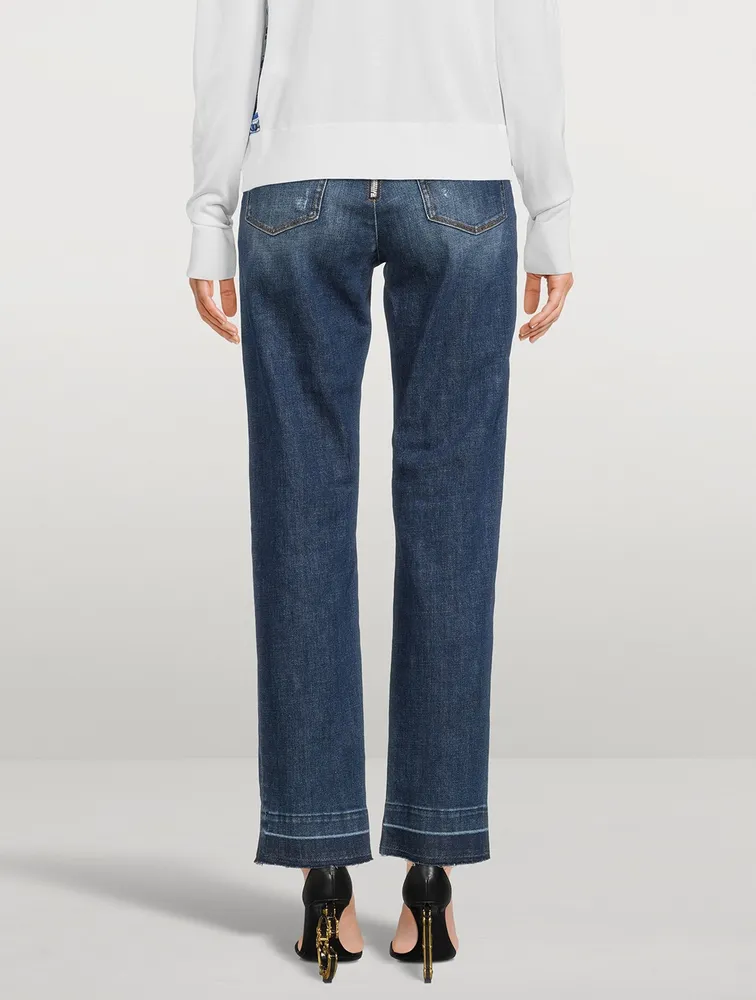 Logo-Band Jeans