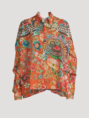 Cotton Voile Printed Blouse