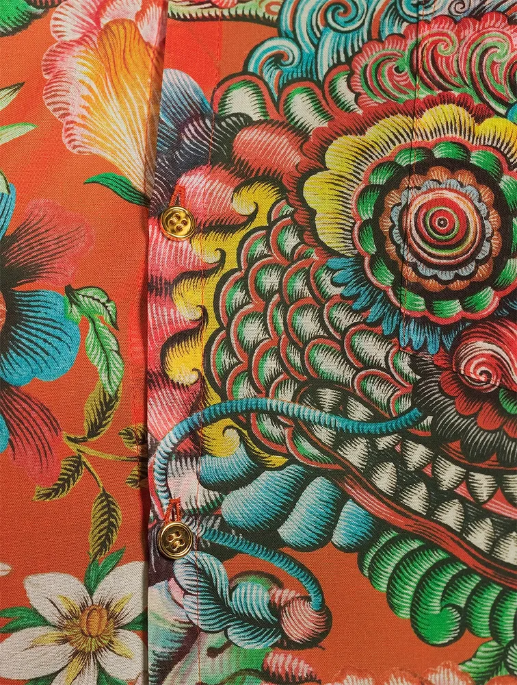 Cotton Voile Printed Blouse