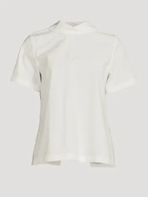 Tie-Back Cotton Blouse