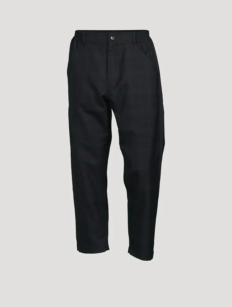 Wool-Blend Cropped Pants
