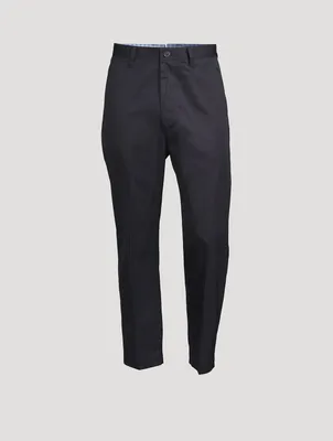 Cotton Straight-Leg Pants
