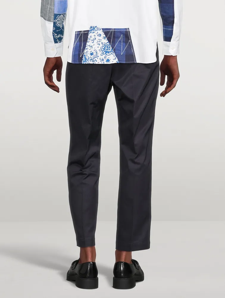 Cotton Straight-Leg Pants