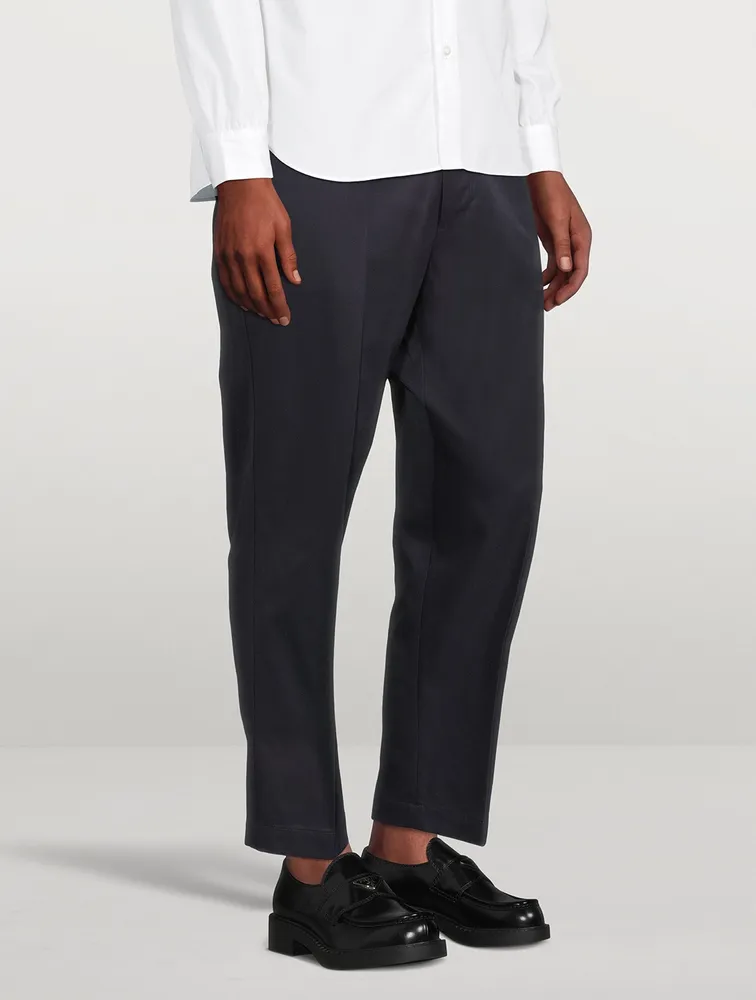 Cotton Straight-Leg Pants