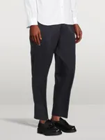 Cotton Straight-Leg Pants