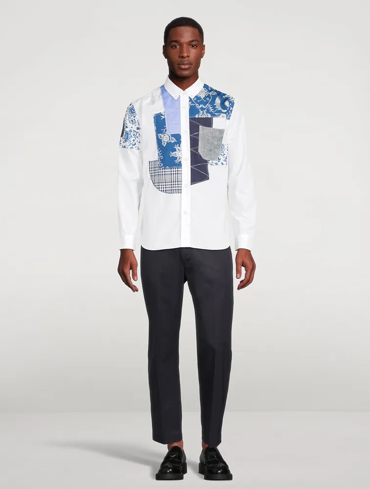 Cotton Straight-Leg Pants