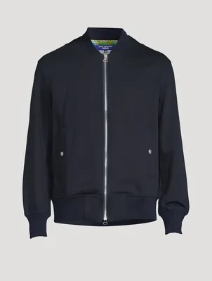 Linen And Cotton Bomber Jacket