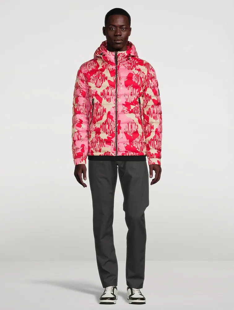 Keagan Quilted Down Jacket Abstract Print