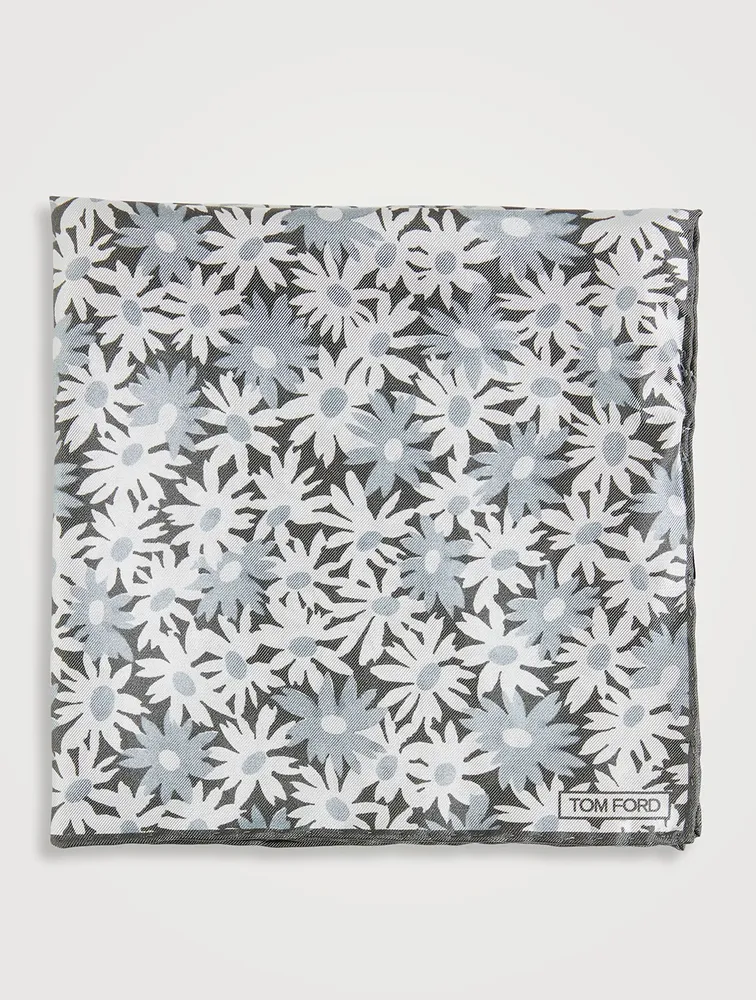 Silk Pocket Square In Floral Print