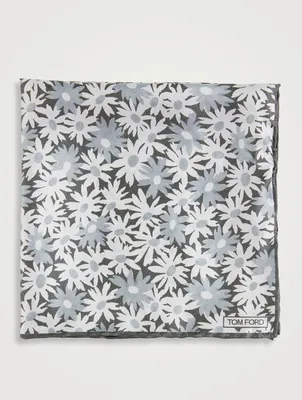 Silk Pocket Square In Floral Print