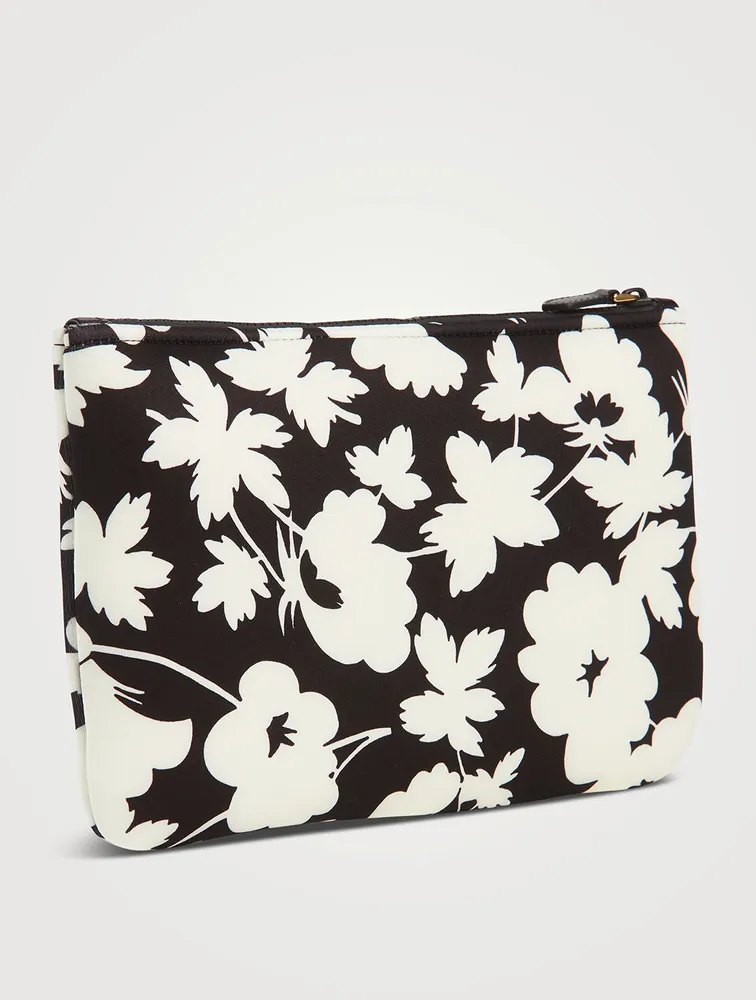 Neoprene Scuba Small Pouch In Floral Print