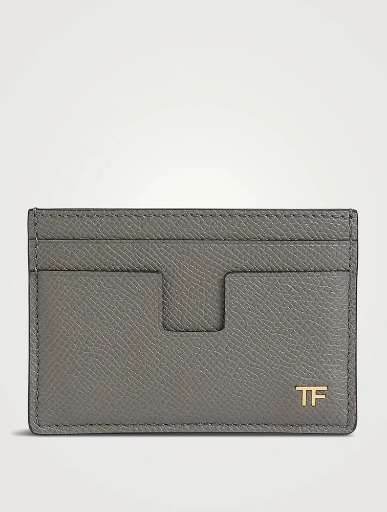 T Line Leather Card Holder