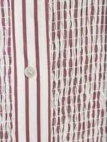 Smocked Shirt Dress Stripe Print