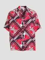 Silk Shirt In Archive Manifesto Bandana Print