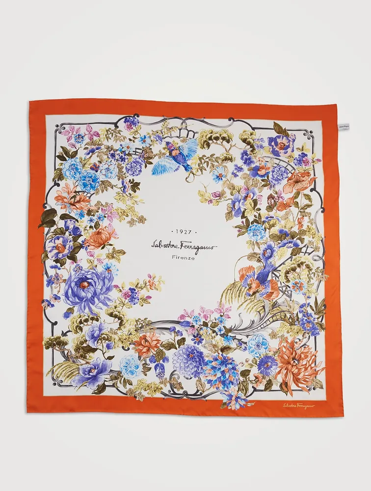 Silk Scarf In Ceramica Print