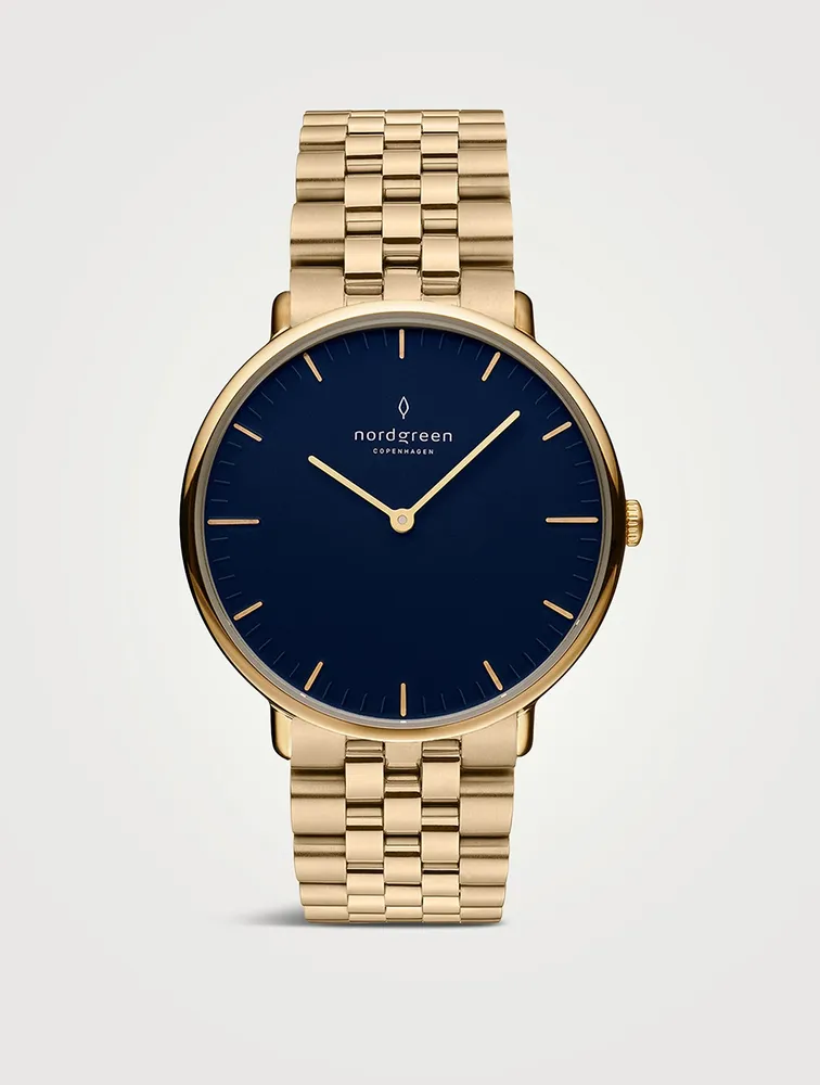 Native Stainless Steel 5-Link Bracelet Strap Watch
