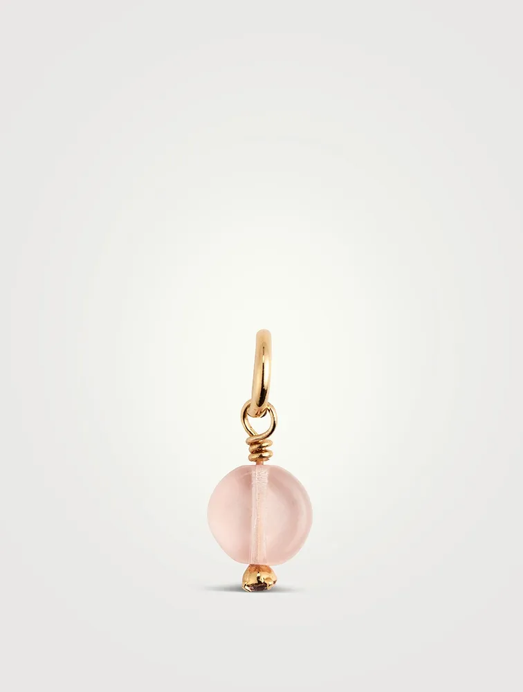 Crystal Pink Dot Charm
