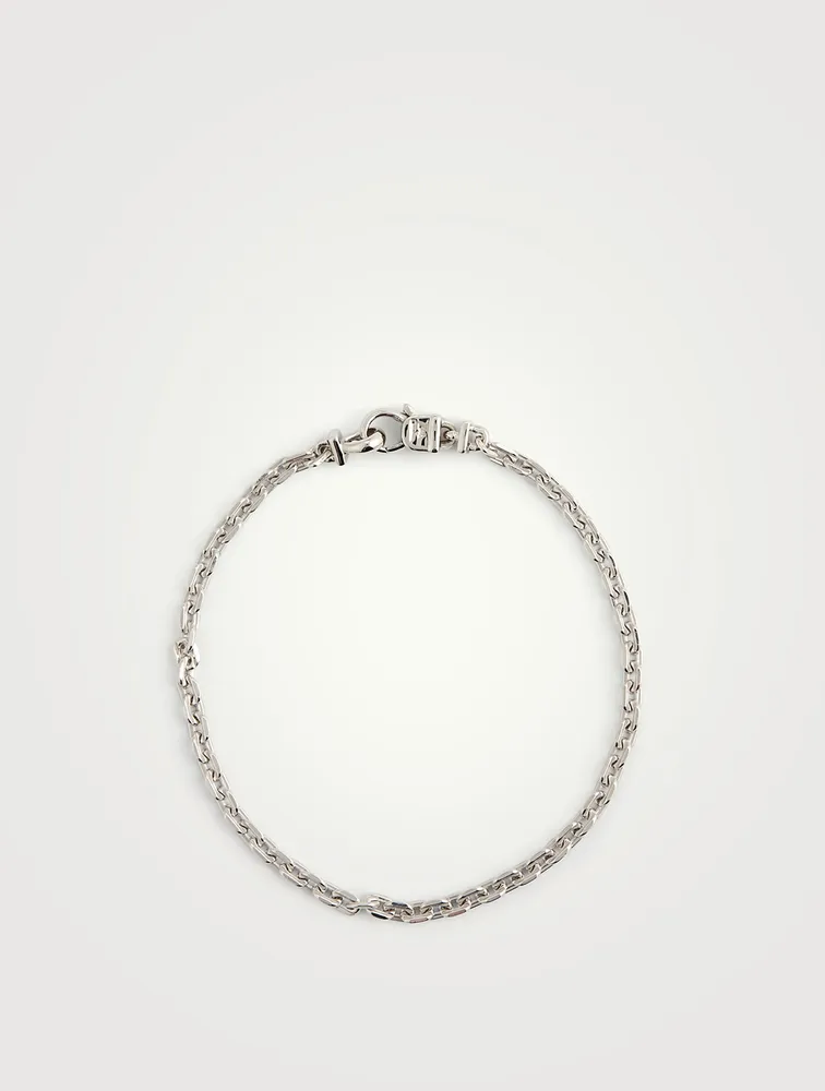 Anker Rhodium-Plated Sterling Silver Chain Bracelet