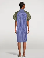 Nylon Twill Mix Dress