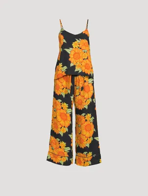 Cami Linen Lounge Set Tithonia Print