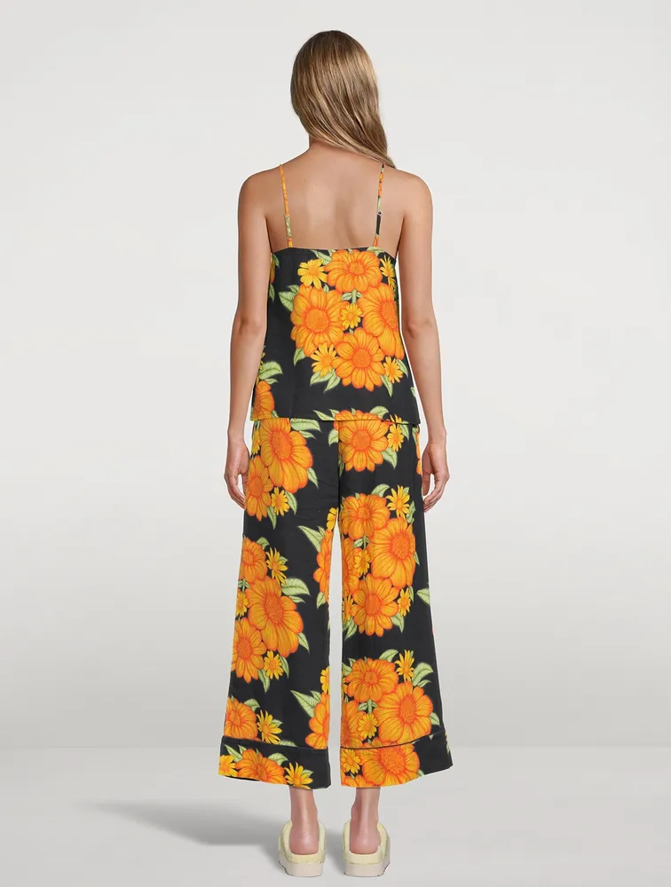 Cami Linen Lounge Set Tithonia Print