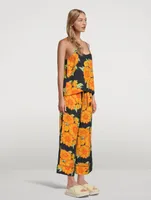Cami Linen Lounge Set Tithonia Print