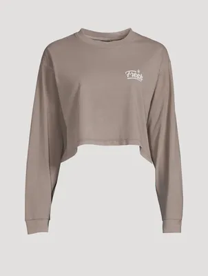 Fresh Reese Graphic Long Sleeve Crop Top