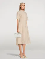 Roseau Croc-Embossed Leather Top Handle Bag