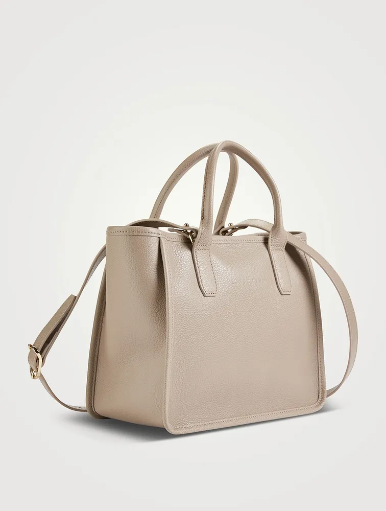 Small Le Foulonné Leather Tote Bag